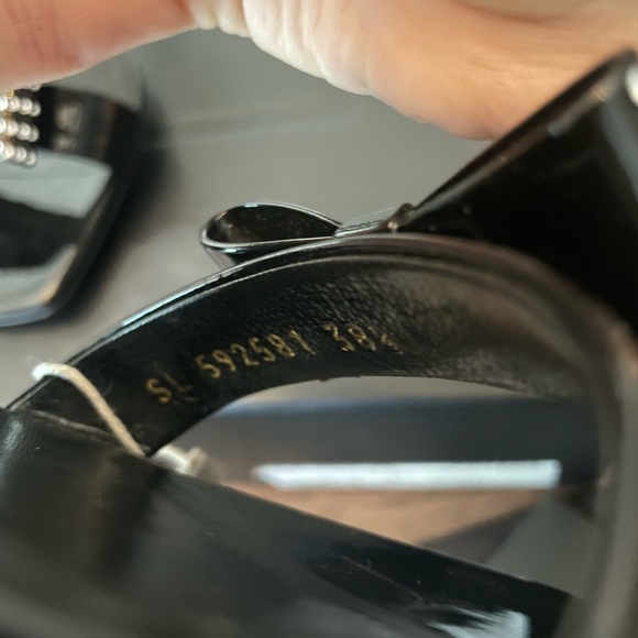 SOLD Saint Laurent Crystal Sandals - Picture 7 of 10